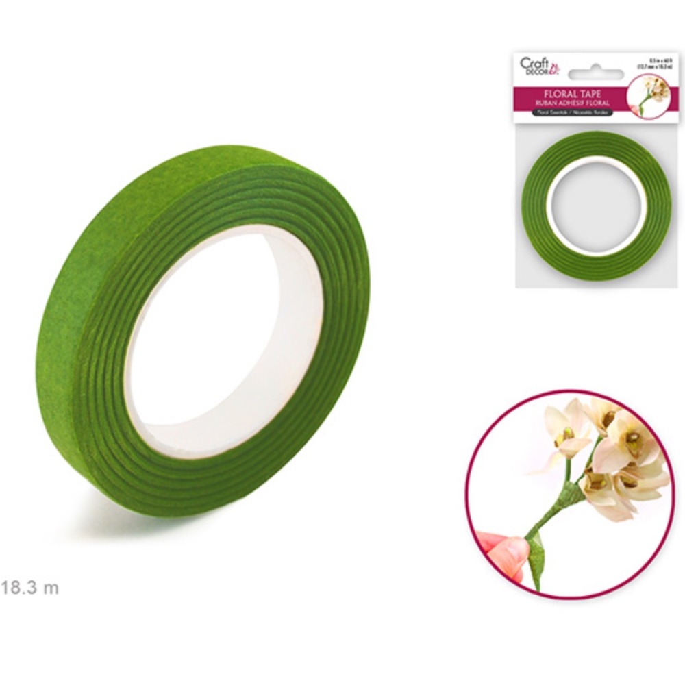 2/$12 Moss Green Floral Tape Wrap 0.5" x 60 feet